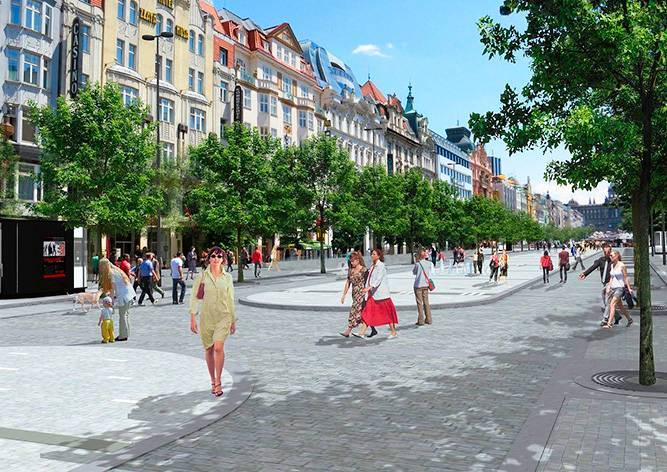 Реконструкция Вацлавской площади Праги начнется в 2017 году