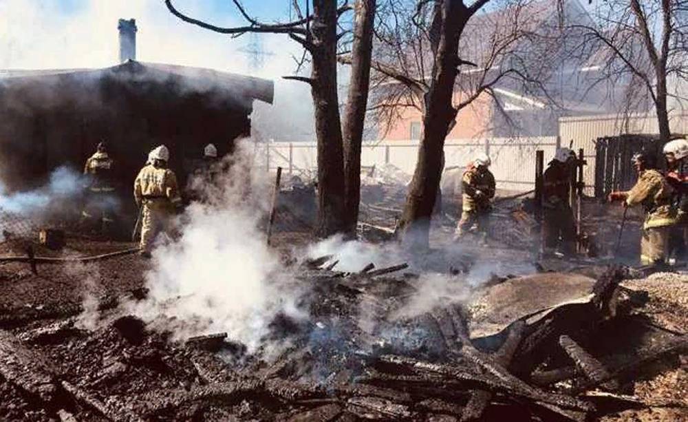 В посёлке под Самарой сгорели пять жилых домов (видео)