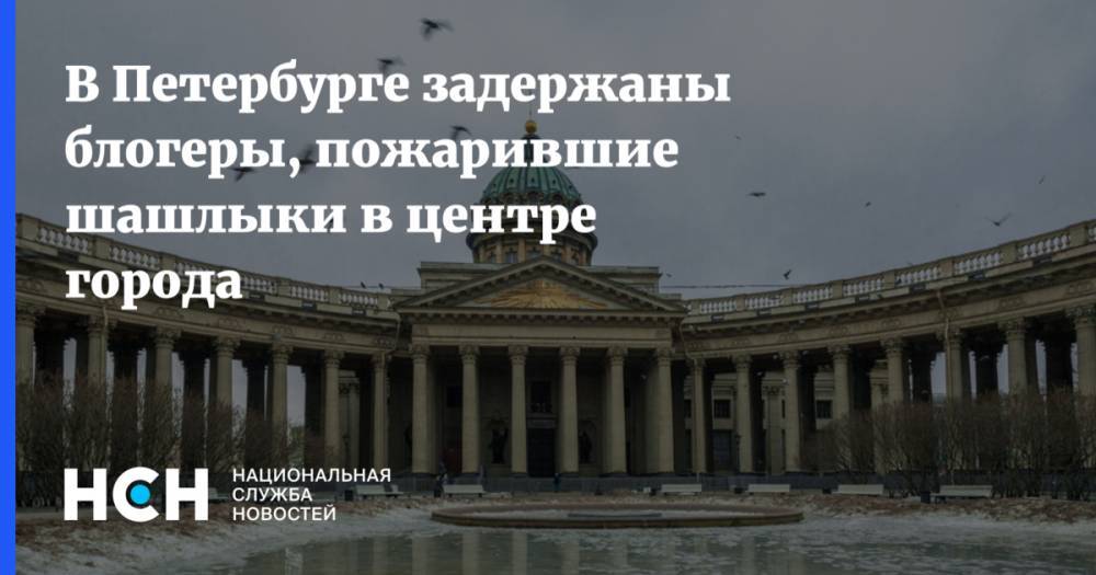 В Петербурге задержаны блогеры, пожарившие шашлыки в центре города