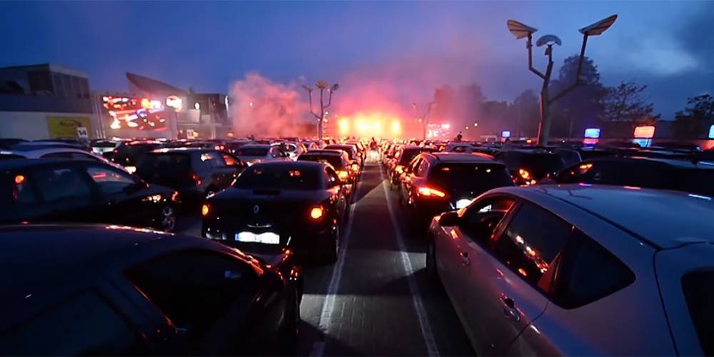 Видео: в Германии устроили автодискотеку с участием сотен машин
