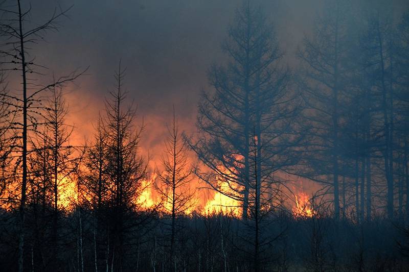 Военные спасли жителей поселка в Ульяновской области от пожара