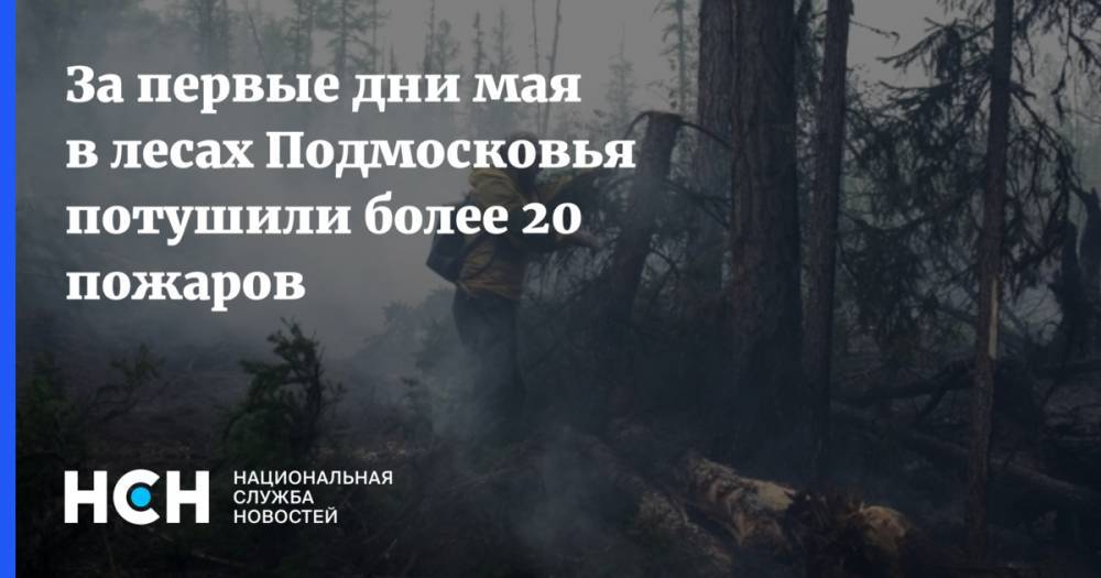 За первые дни мая в лесах Подмосковья потушили более 20 пожаров