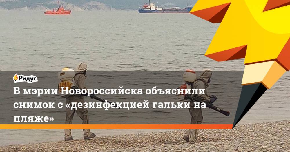 Вмэрии Новороссийска объяснили снимок с«дезинфекцией гальки напляже»
