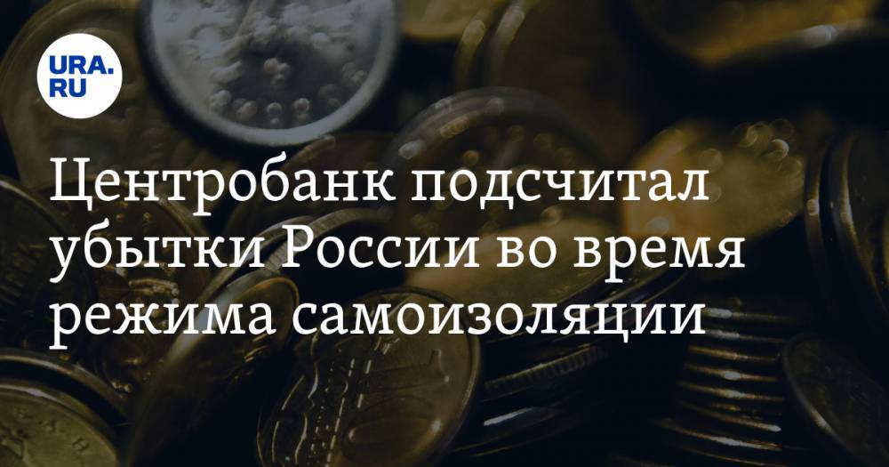 Центробанк подсчитал убытки России во время режима самоизоляции