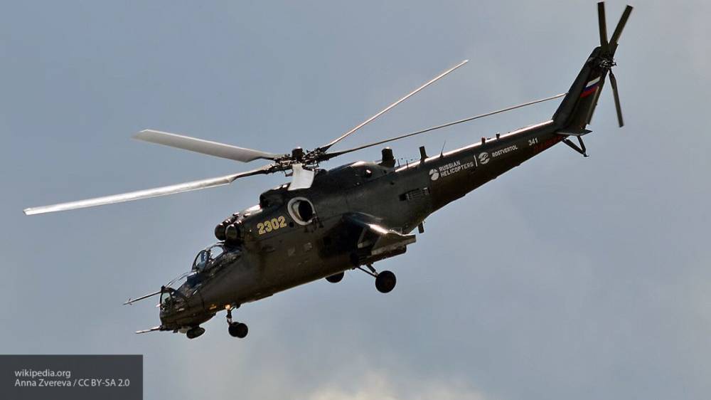 Вертолет Ми-35 совершил аварийную посадку в Крыму