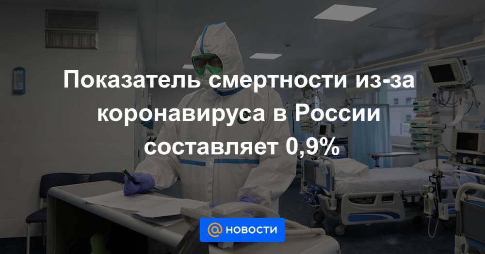 Показатель смертности из-за коронавируса в России составляет 0,9%