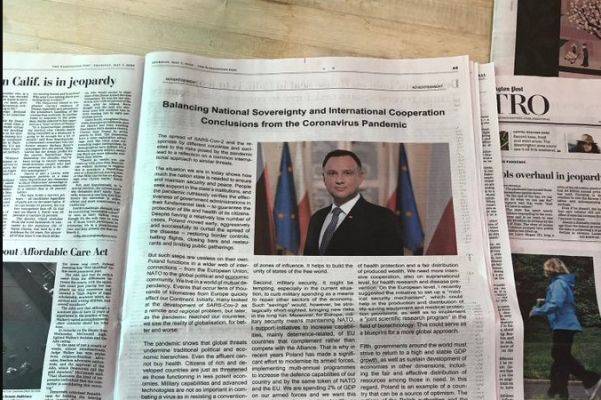 Статья президента Польши о «новой концепции мира» вышла в США как реклама