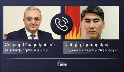 Главы МИД Армении и Кыргызстана обсудили вопросы взаимного сотрудничества