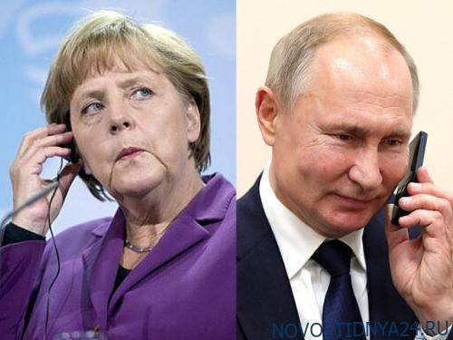 Путин и Меркель обменялись поздравлениями с Днем Победы