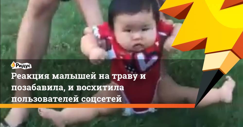 Реакция малышей на траву и позабавила, и восхитила пользователей соцсетей