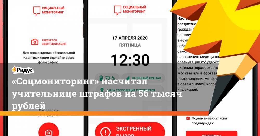 «Соцмониторинг» насчитал учительнице штрафов на 56 тысяч рублей