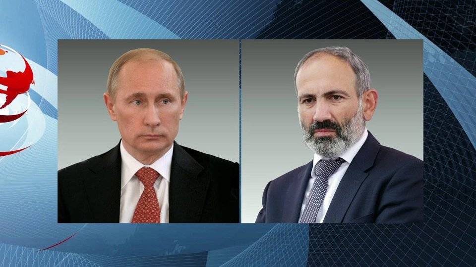 Состоялся телефонный разговор Владимира Путина с премьер-министром Армении Николом Пашиняном
