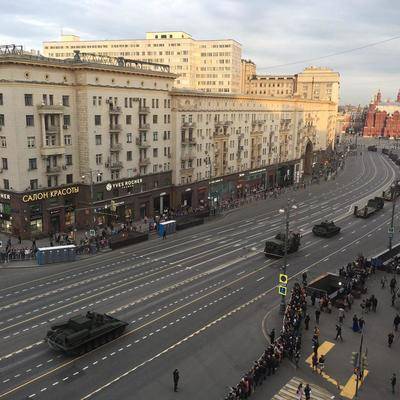 24-го июня на Тверской улице нанесут временную жёлтую разметку для военной техники