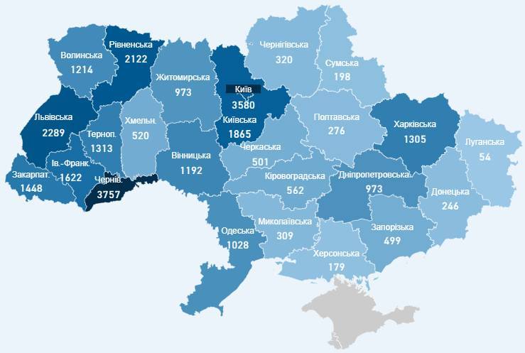 В Украине за сутки 525 новых случаев COVID-19, 23 человека умерло: статистика по областям