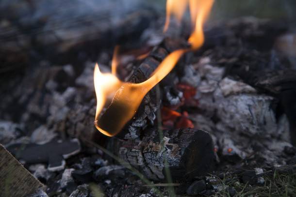 В Корткеросском районе из-за детской шалости загорелся сарай в лесу