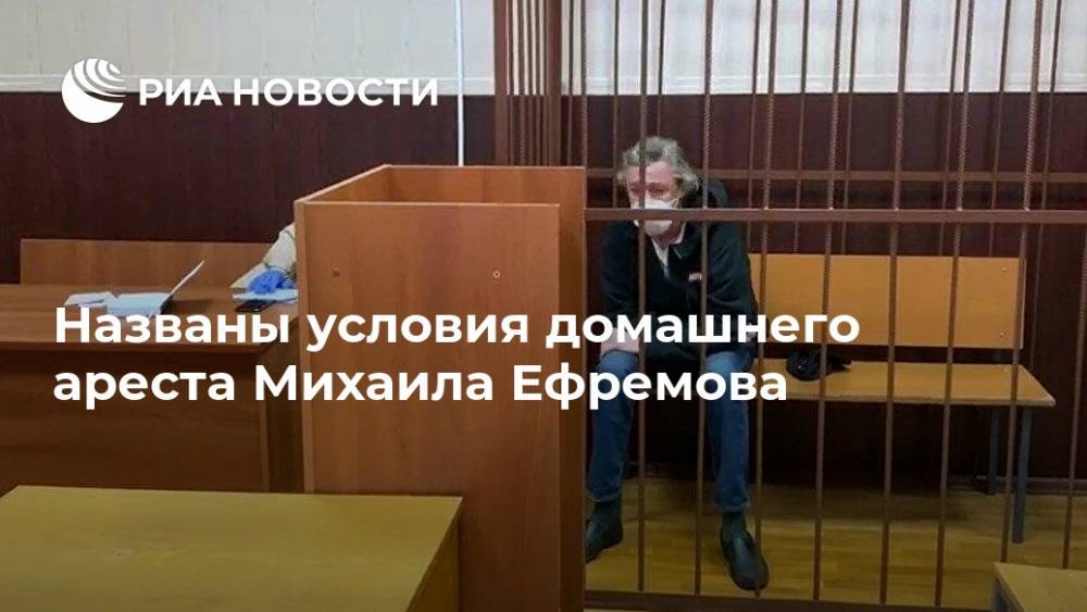 Названы условия домашнего ареста Михаила Ефремова