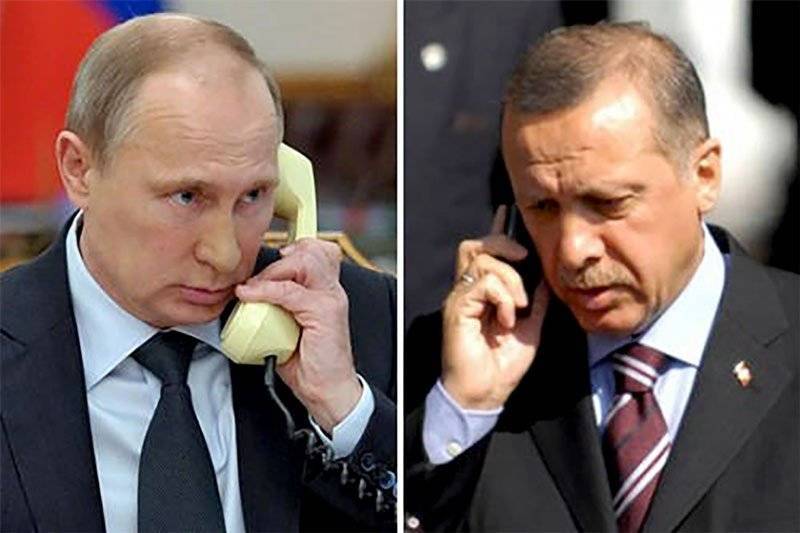 Главы Турции и России провели телефонные переговоры