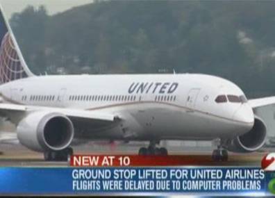 United Airlines приостановила все полеты в воздушном пространстве США