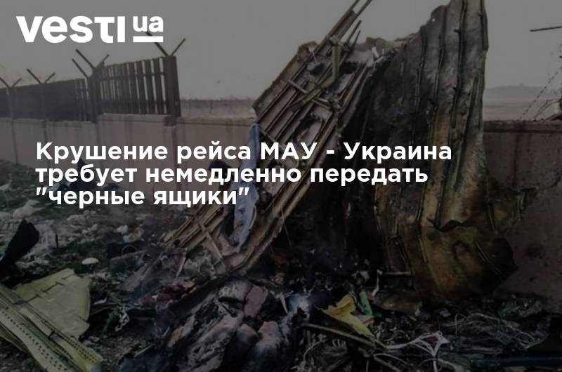 Крушение рейса МАУ - Украина требует немедленно передать "черные ящики"