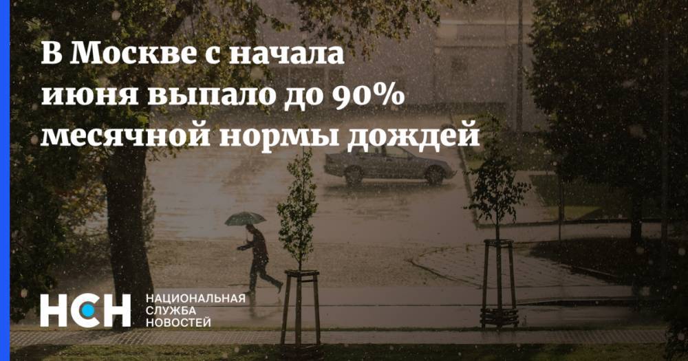 В Москве с начала июня выпало до 90% месячной нормы дождей