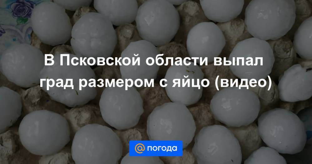 В Псковской области выпал град размером с яйцо (видео)