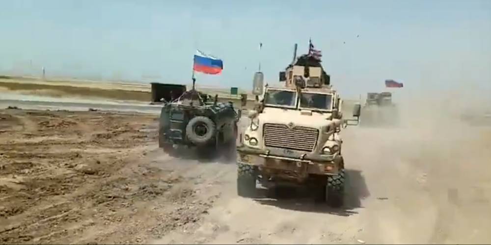 Опубликовано новое видео безуспешных попыток американцев заблокировать российский патруль в Сирии