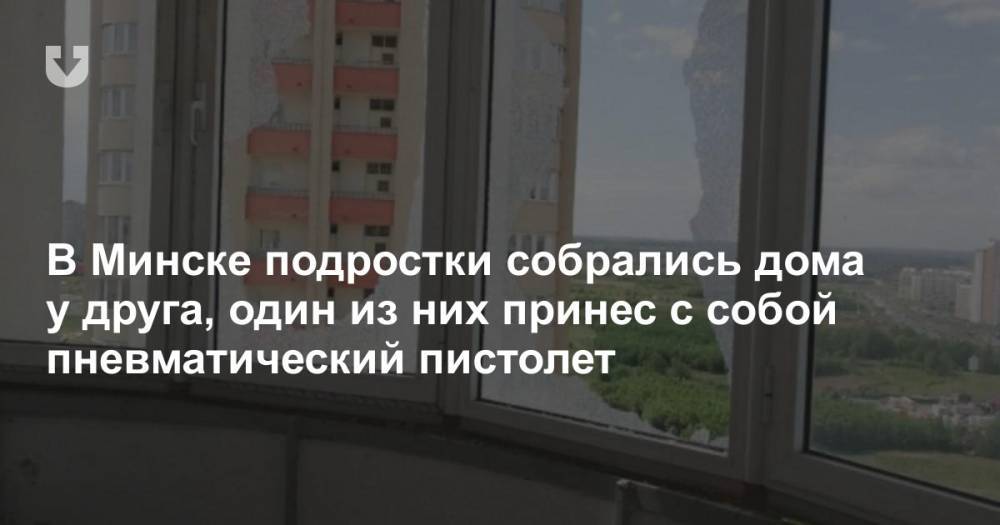 В Минске подростки собрались дома у друга, один из них принес с собой пневматический пистолет