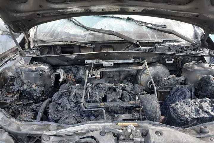 В Гагаринском районе вспыхнул Hyundai Santa Fe