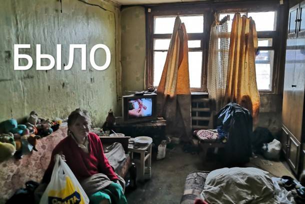 Волонтеры из Сыктывкара помогли одинокой женщине благоустроить квартиру