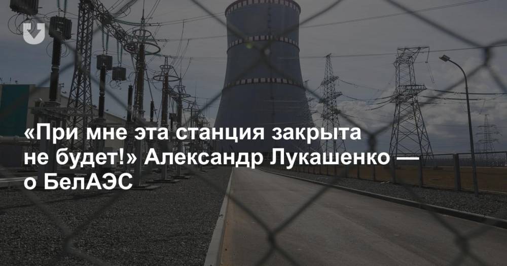 «При мне эта станция закрыта не будет!» Александр Лукашенко — о БелАЭС