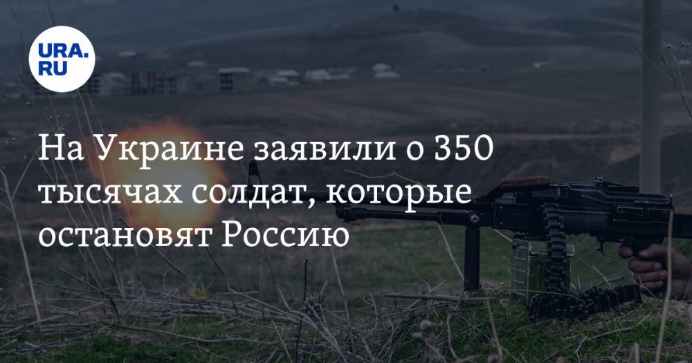 На Украине заявили о 350 тысячах солдат, которые остановят Россию