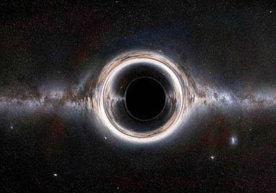 Найден вид световых колец вокруг стационарных черных дыр
