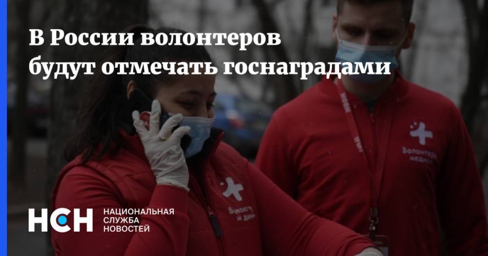 В России волонтеров будут отмечать госнаградами