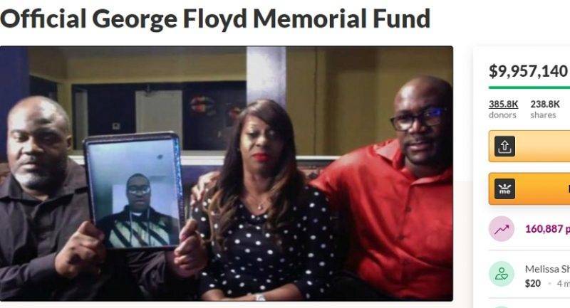 Страница для сбора средств семье Джорджа Флойда, погибшего от рук полицейского, собрала около $10 млн за 5 дней