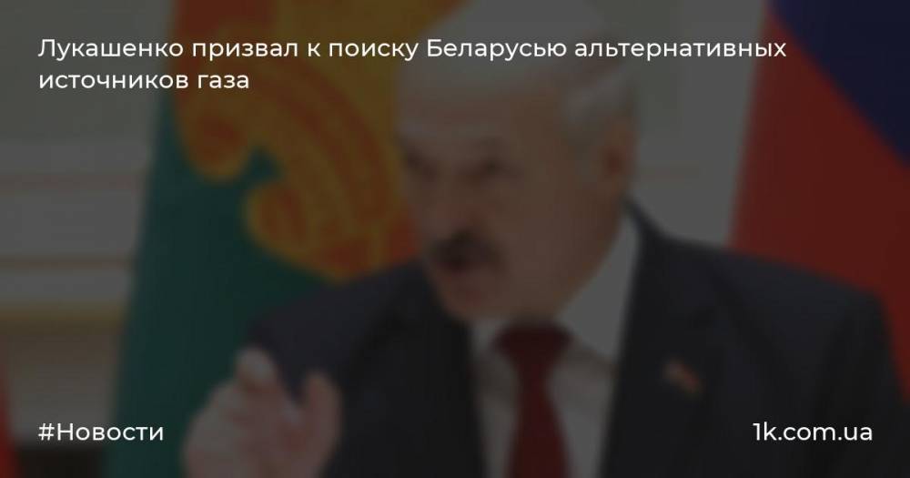 Лукашенко призвал к поиску Беларусью альтернативных источников газа