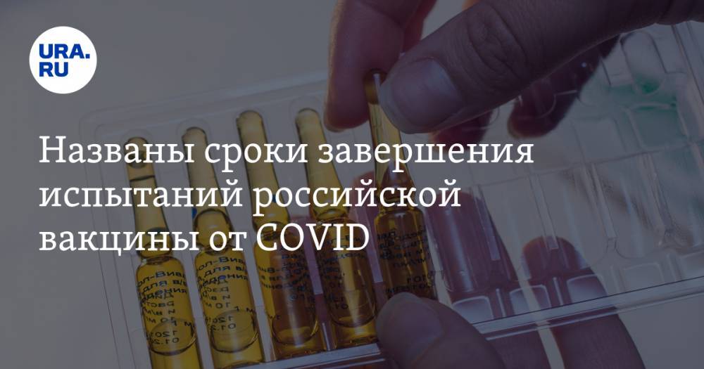 Названы сроки завершения испытаний российской вакцины от COVID