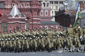 Военнослужащие из Узбекистана приняли участие в заключительной репетиции парада Победы в Москве. Фото