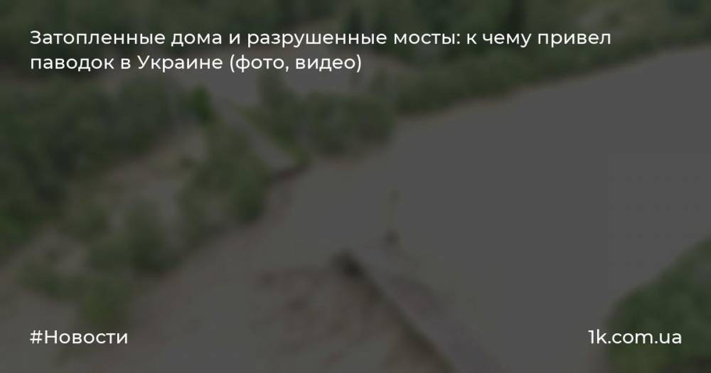Затопленные дома и разрушенные мосты: к чему привел паводок в Украине (фото, видео)