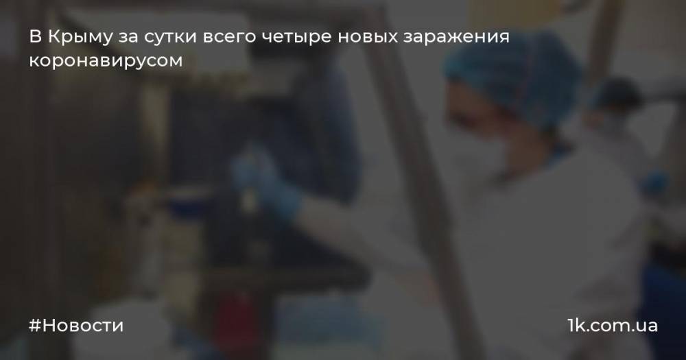 В Крыму за сутки всего четыре новых заражения коронавирусом