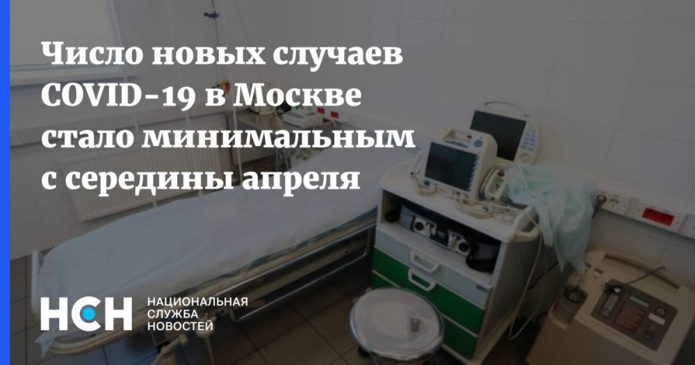 Число новых случаев COVID-19 в Москве стало минимальным с середины апреля