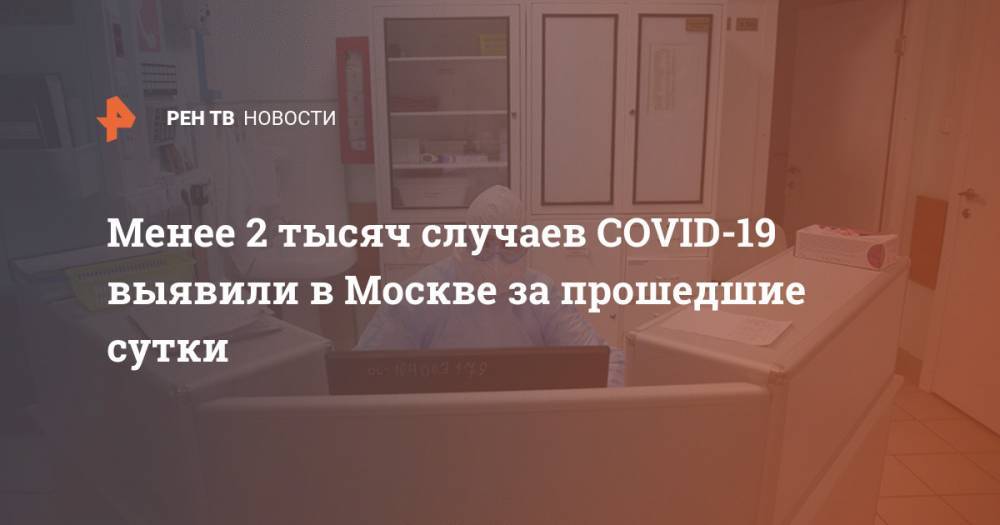 Менее 2 тысяч случаев COVID-19 выявили в Москве за прошедшие сутки