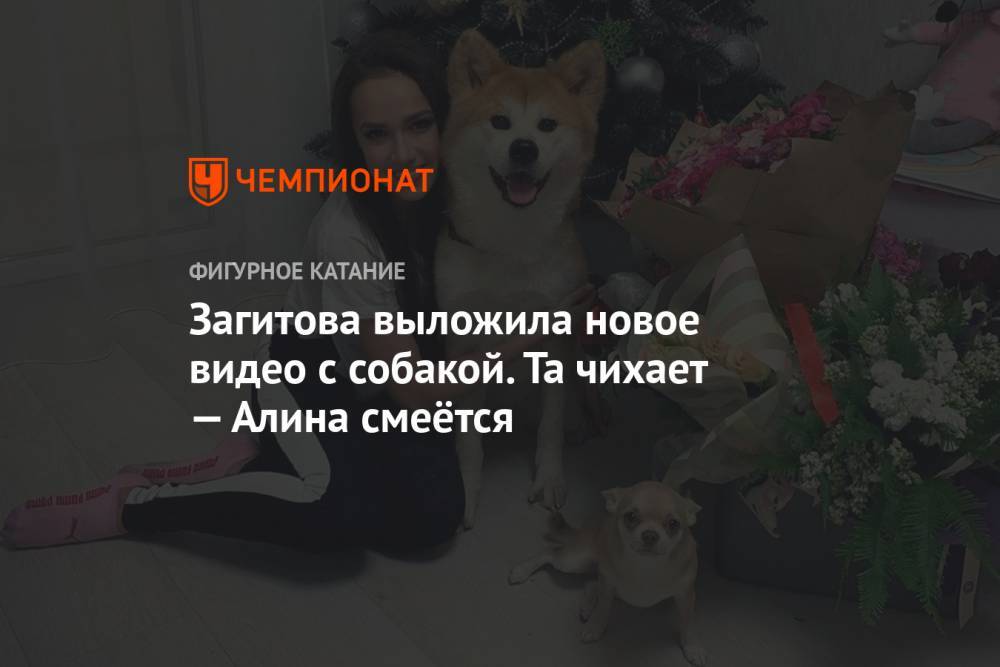 Загитова выложила новое видео с собакой. Та чихает — Алина смеётся