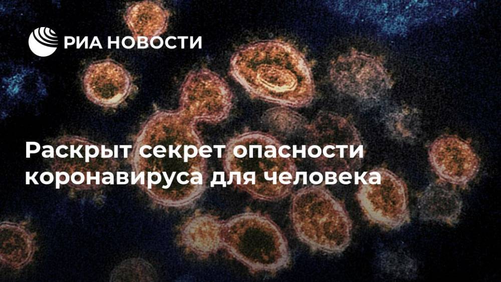 Раскрыт секрет опасности коронавируса для человека