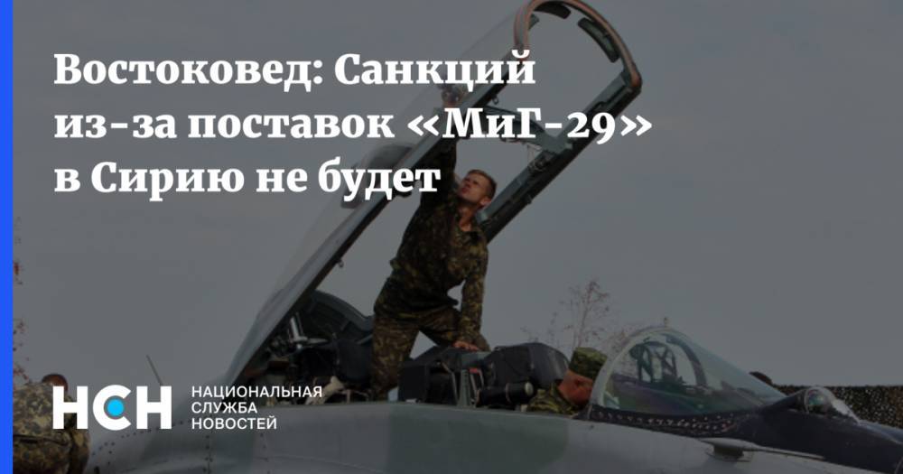 Востоковед: Санкций из-за поставок «МиГ-29» в Сирию не будет