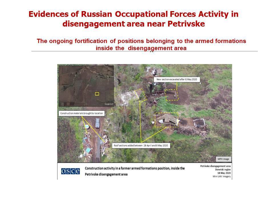 Российские оккупанты на Донбассе восстанавливают позиции на участках разведения