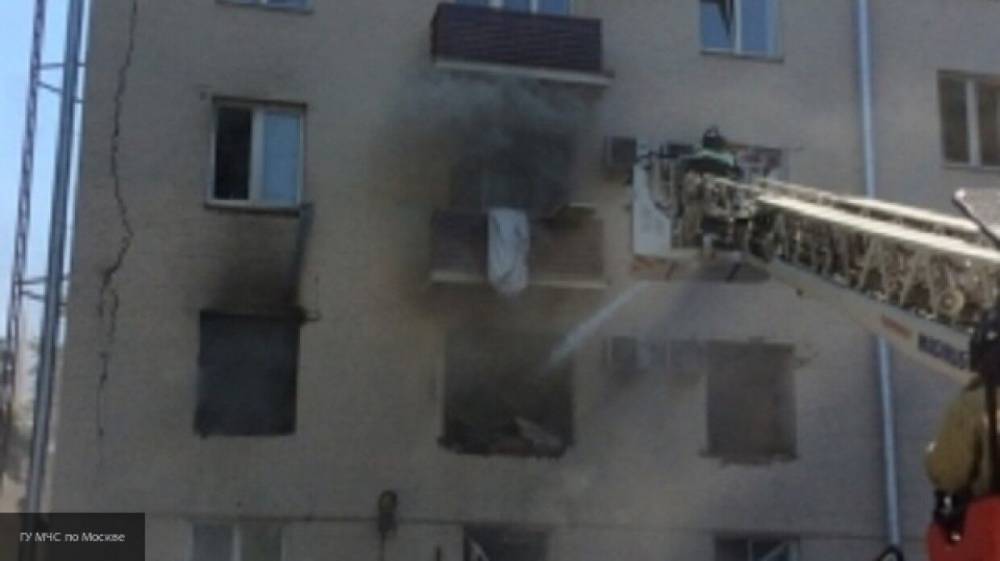 Последствия взрыва в доме на юге Москвы попали на видео