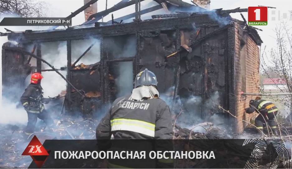 В деревне Багримовичи горели кустарники на площади 50 гектаров