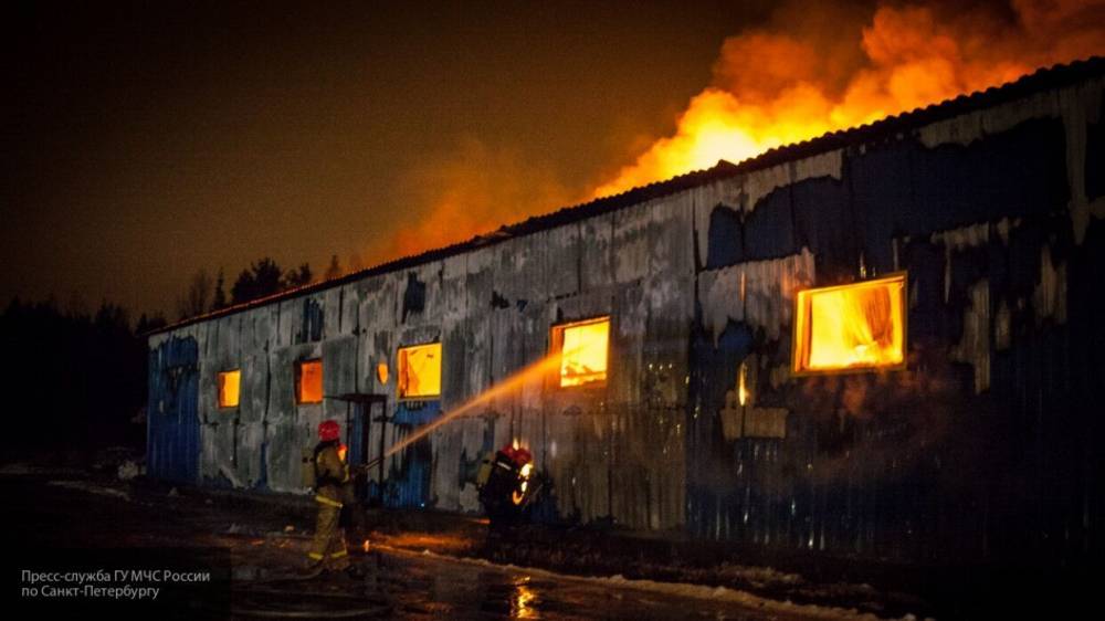 Здание бывшего завода ЗИФ загорелось под покровом ночи в Пензе