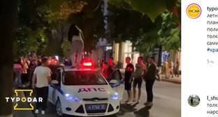 Участница уличной вечеринки задержана в Краснодаре