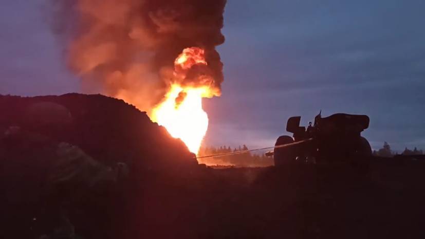 В Иркутской области использовали противотанковую пушку при тушении пожара на нефтяной скважине — видео